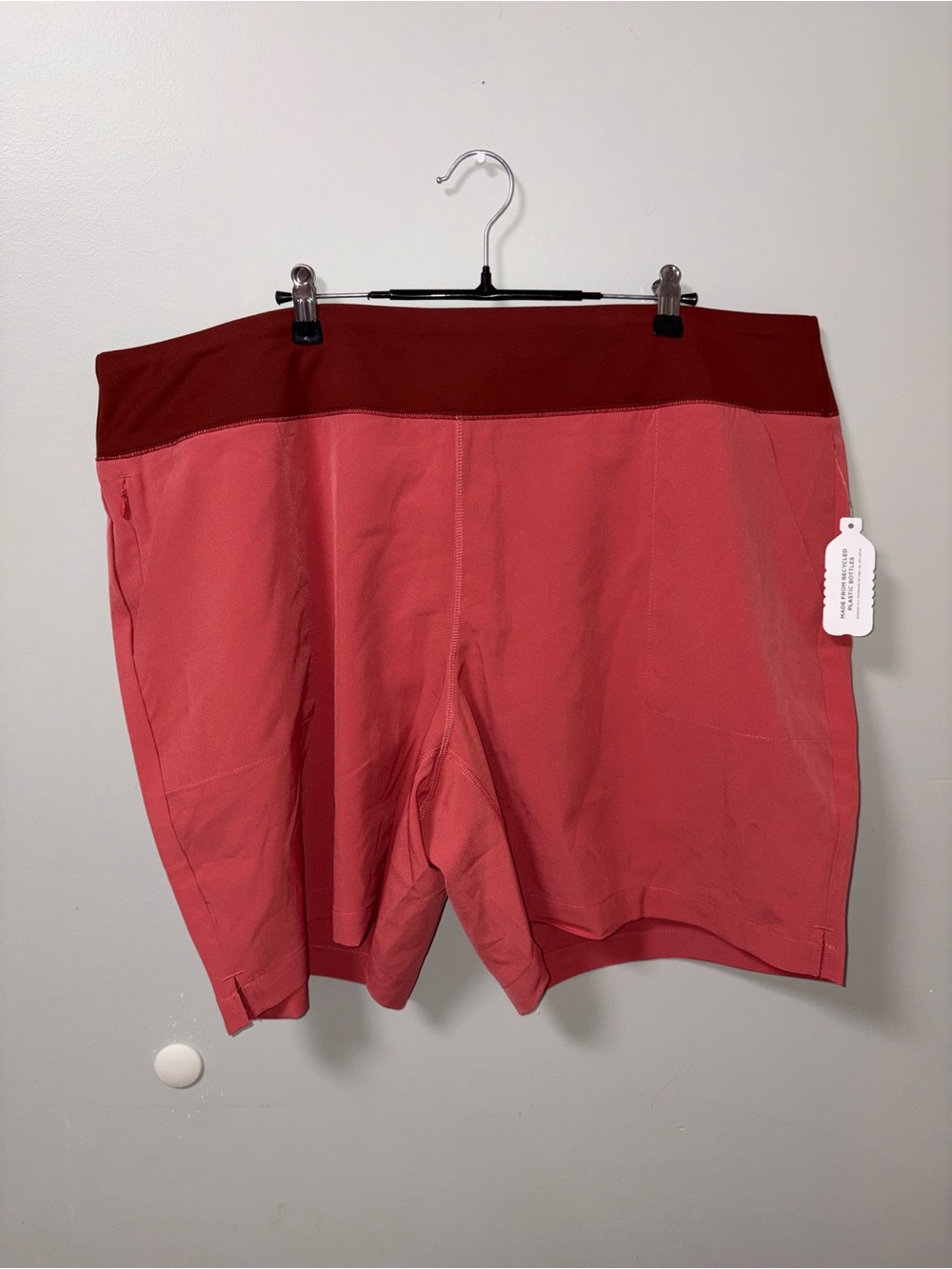 Lands End High Rise Everyday Active Shorts Two Tone Mojave Rose NWT 2X